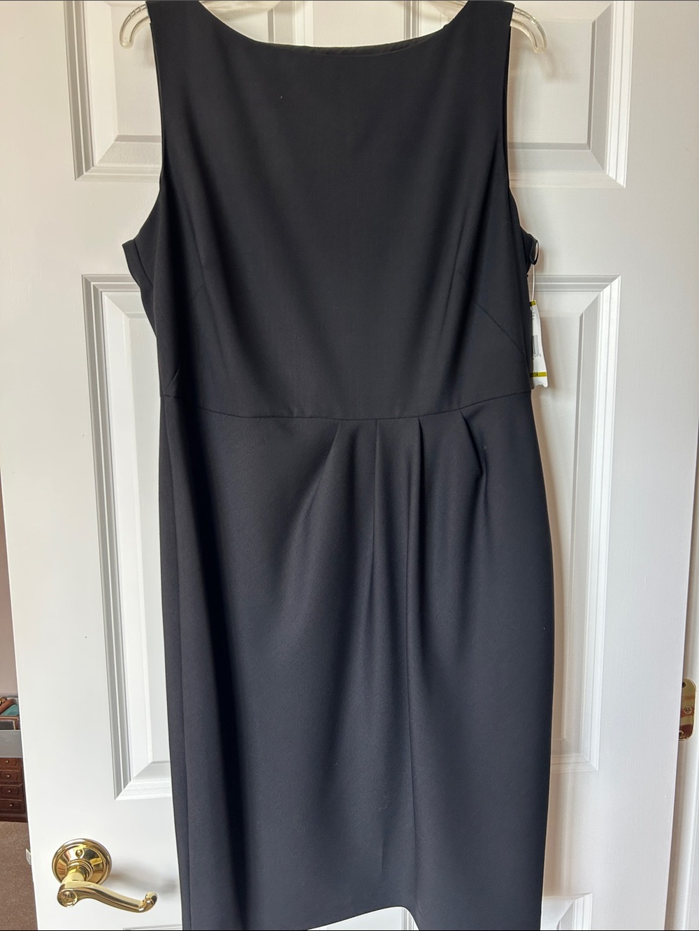 Jones New York Black Sleeveless Midi Sheath Dress